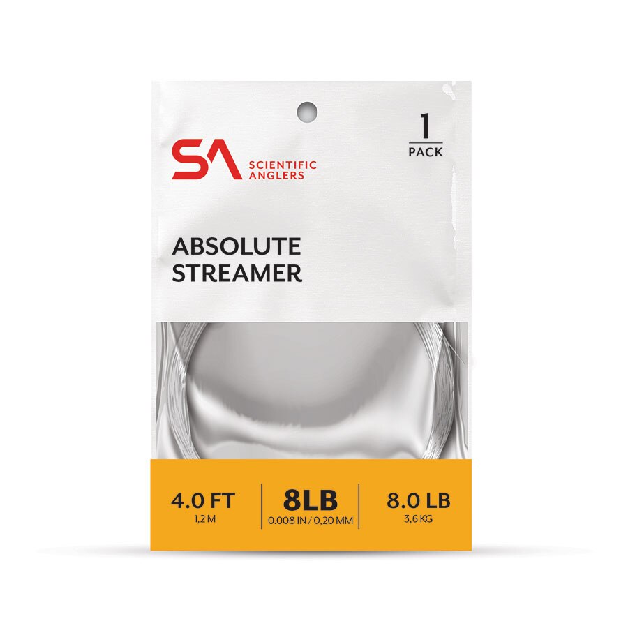 Scientific Anglers Absolute Streamer Leader 4' 1 Pack in Clear